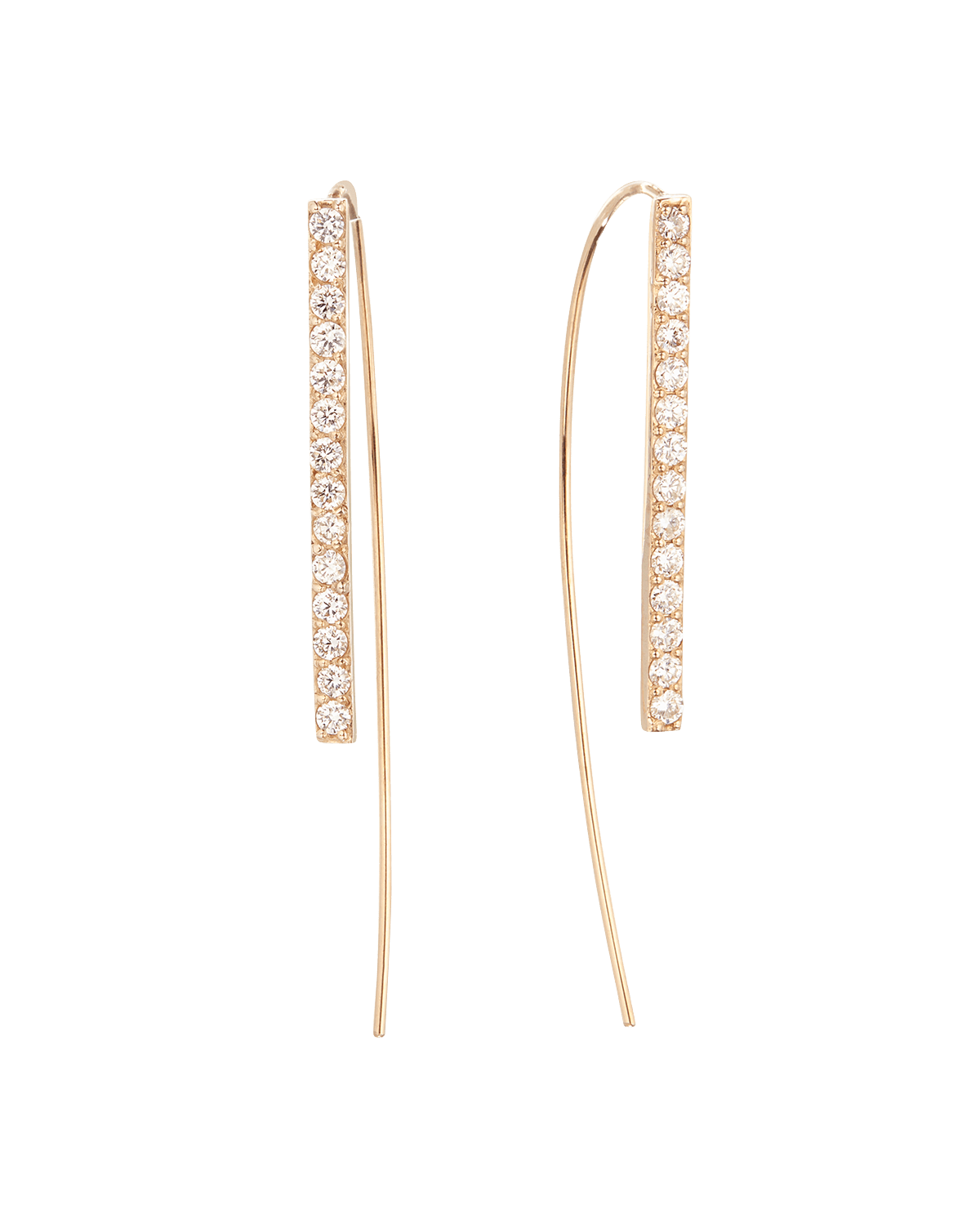 LANA Flawless 14k Diamond Forward-Hooked Earrings