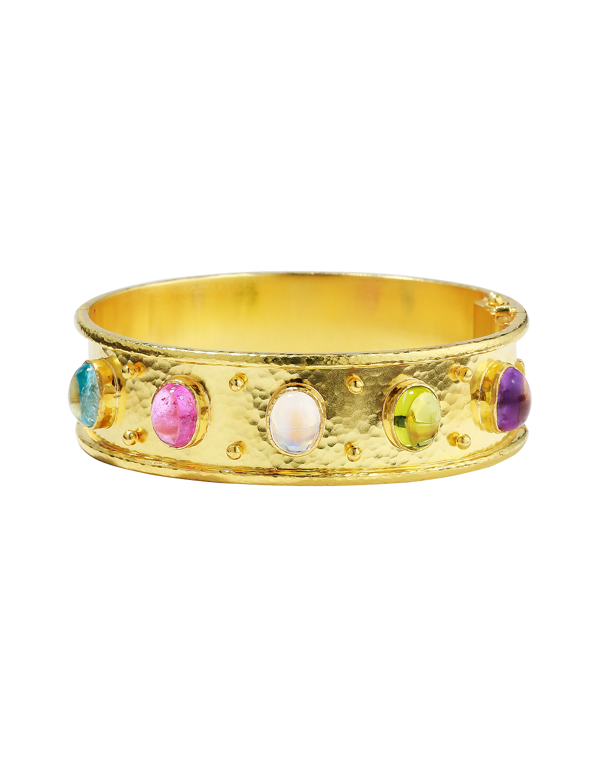 Elizabeth Locke Flat Wide Tutti Frutti Bangle