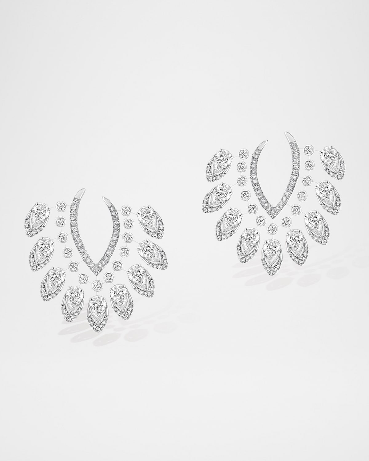 Messika Desert Bloom 18K White Gold Diamond Earrings