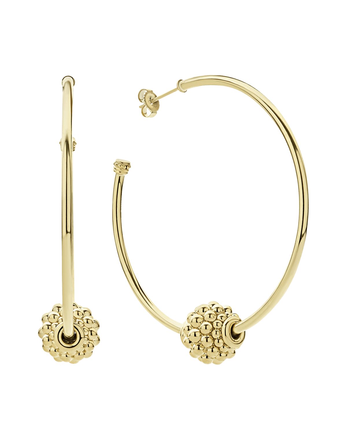 LAGOS Caviar 18k Gold Hoop Earrings, 50mm