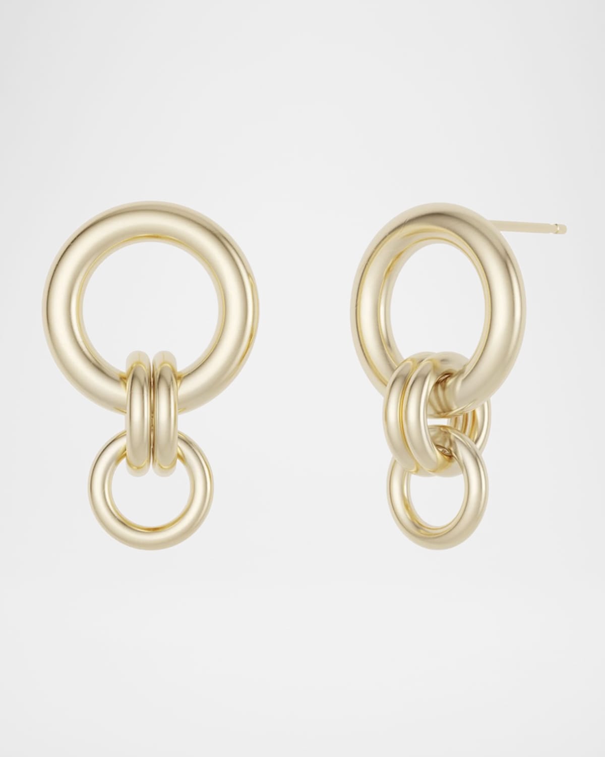 Spinelli Kilcollin White Gold 3-Link Earrings with White Diamonds