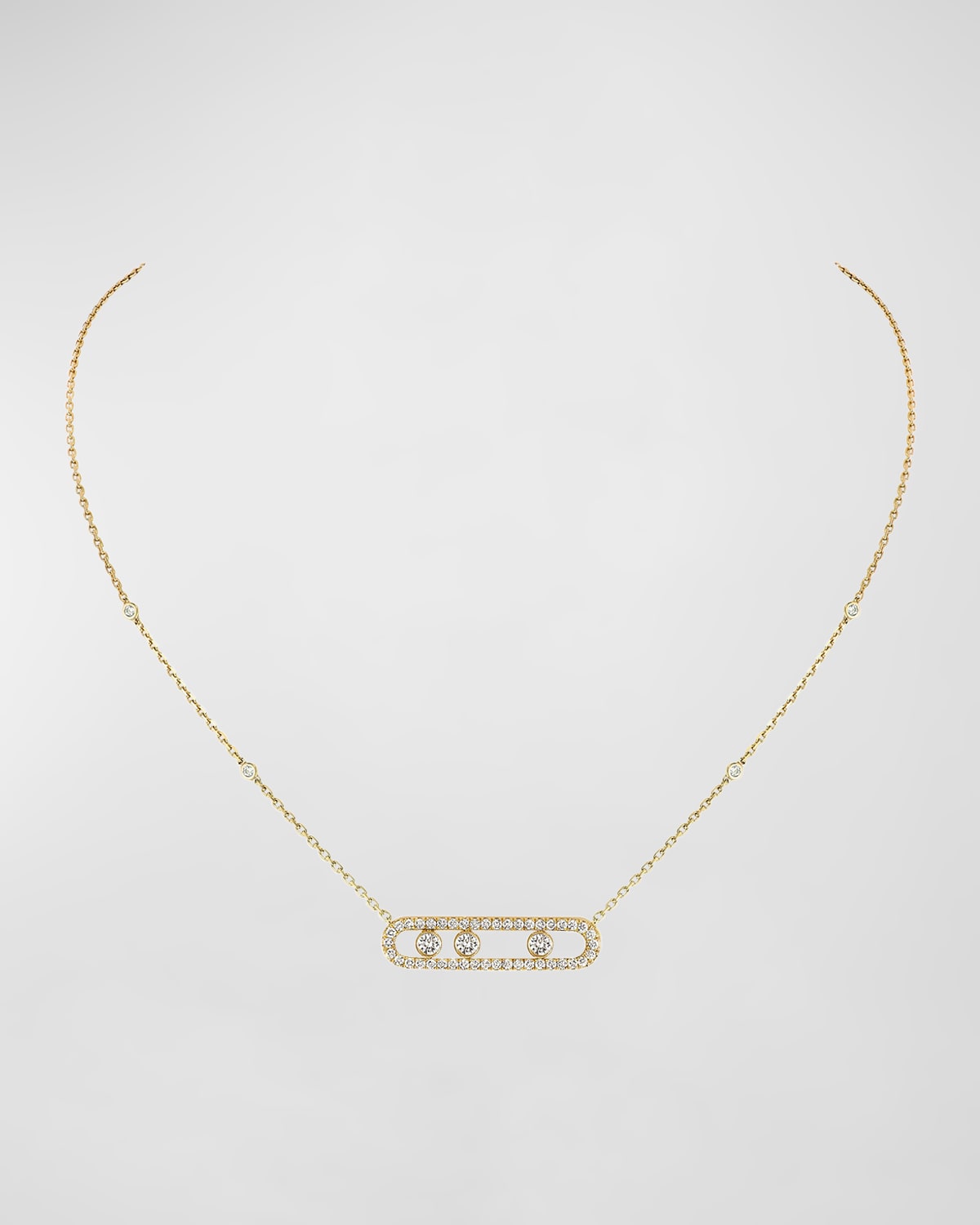 Messika Move Pave 18K Yellow Gold Diamond Pavé Necklace