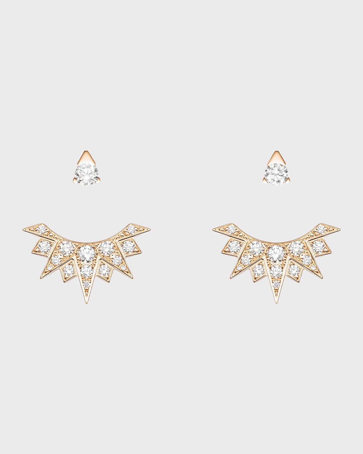 PIAGET Sunlight 18k Rose Gold Diamond Earring Jackets