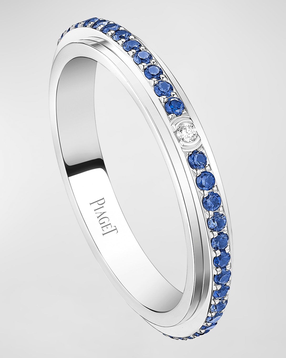 PIAGET Possession 18K White Gold Sapphire Band Ring
