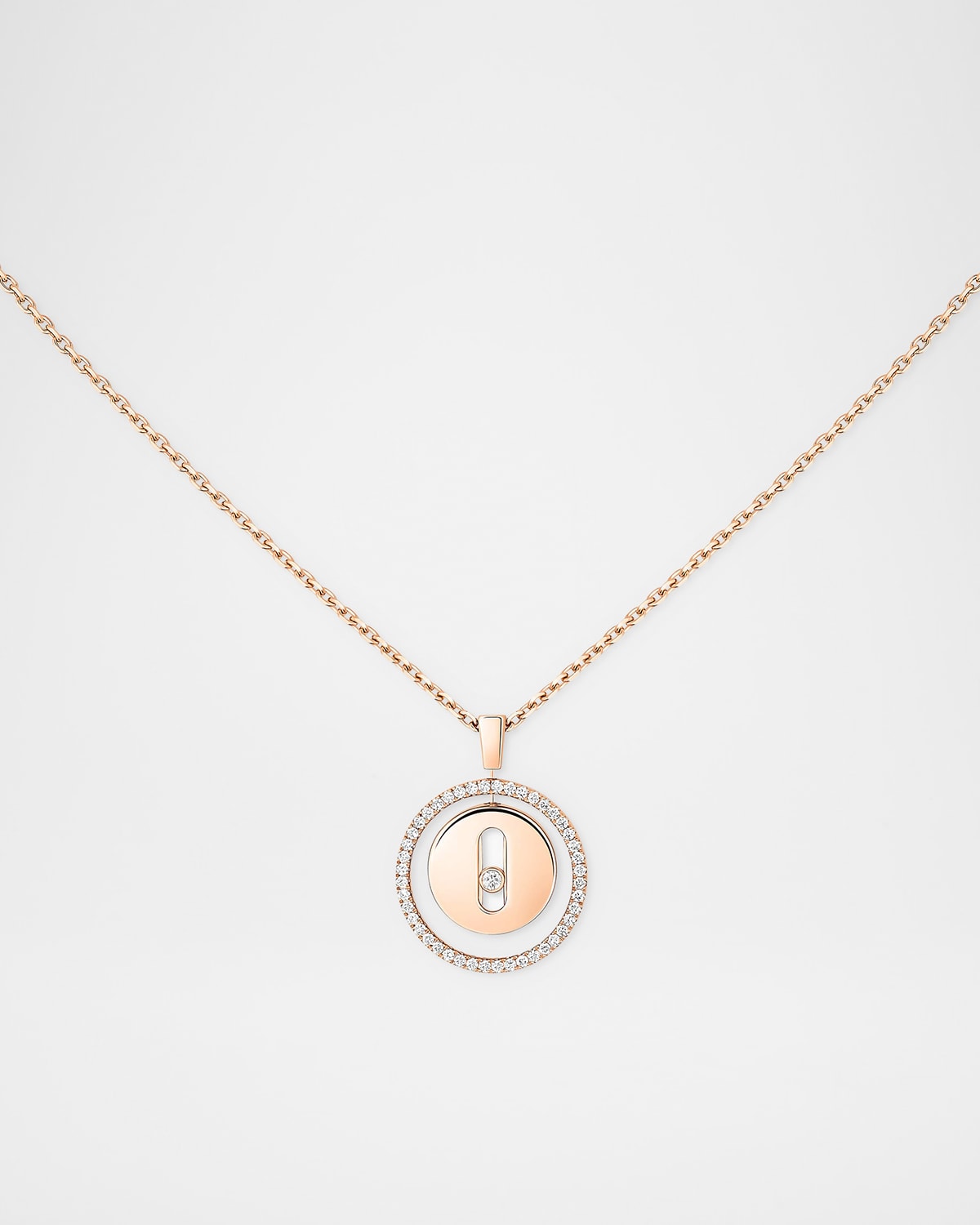 Messika Lucky Move 18K Rose Gold Diamond Necklace