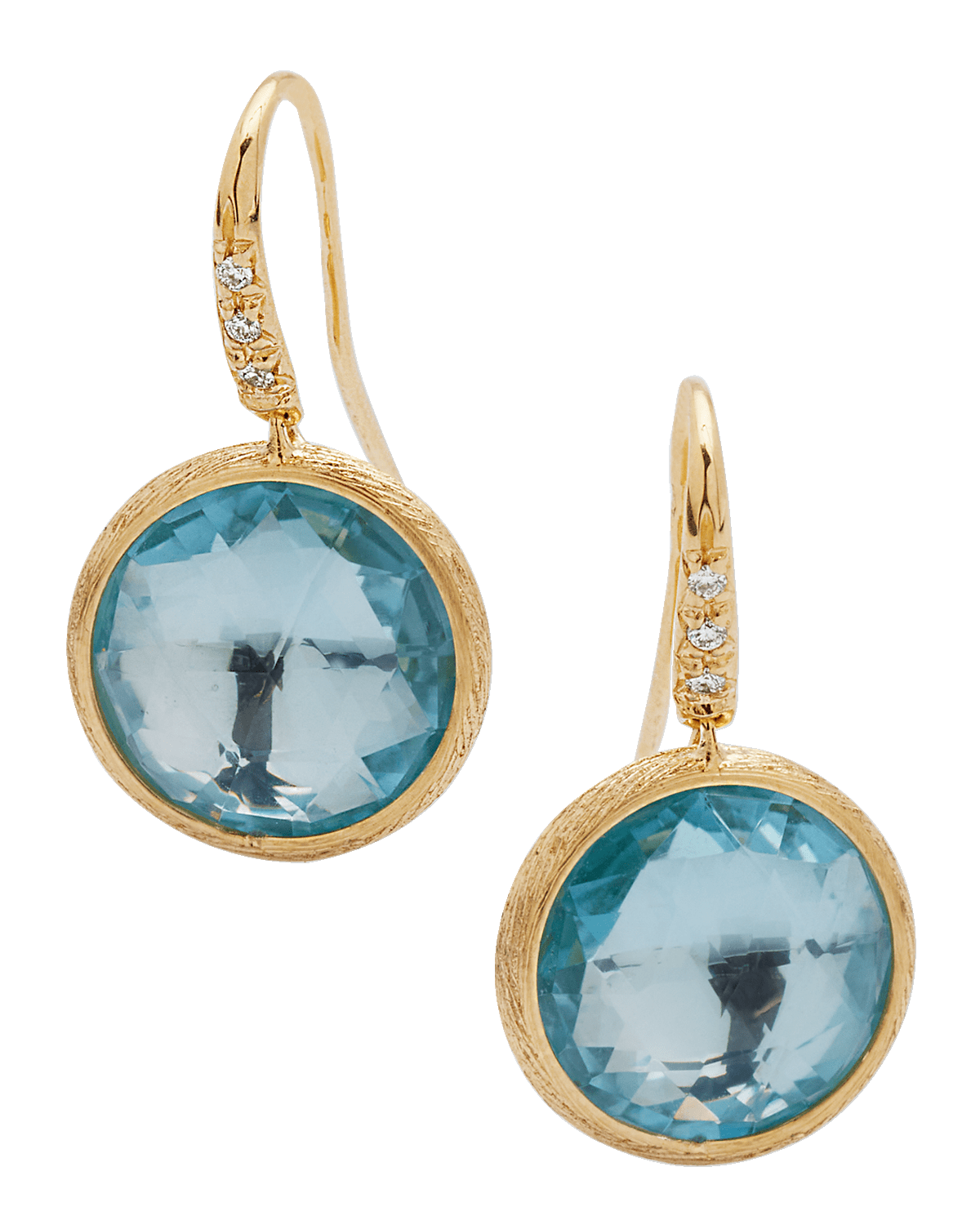 Marco Bicego Jaipur Color Drop Earrings with Diamonds and Topaz