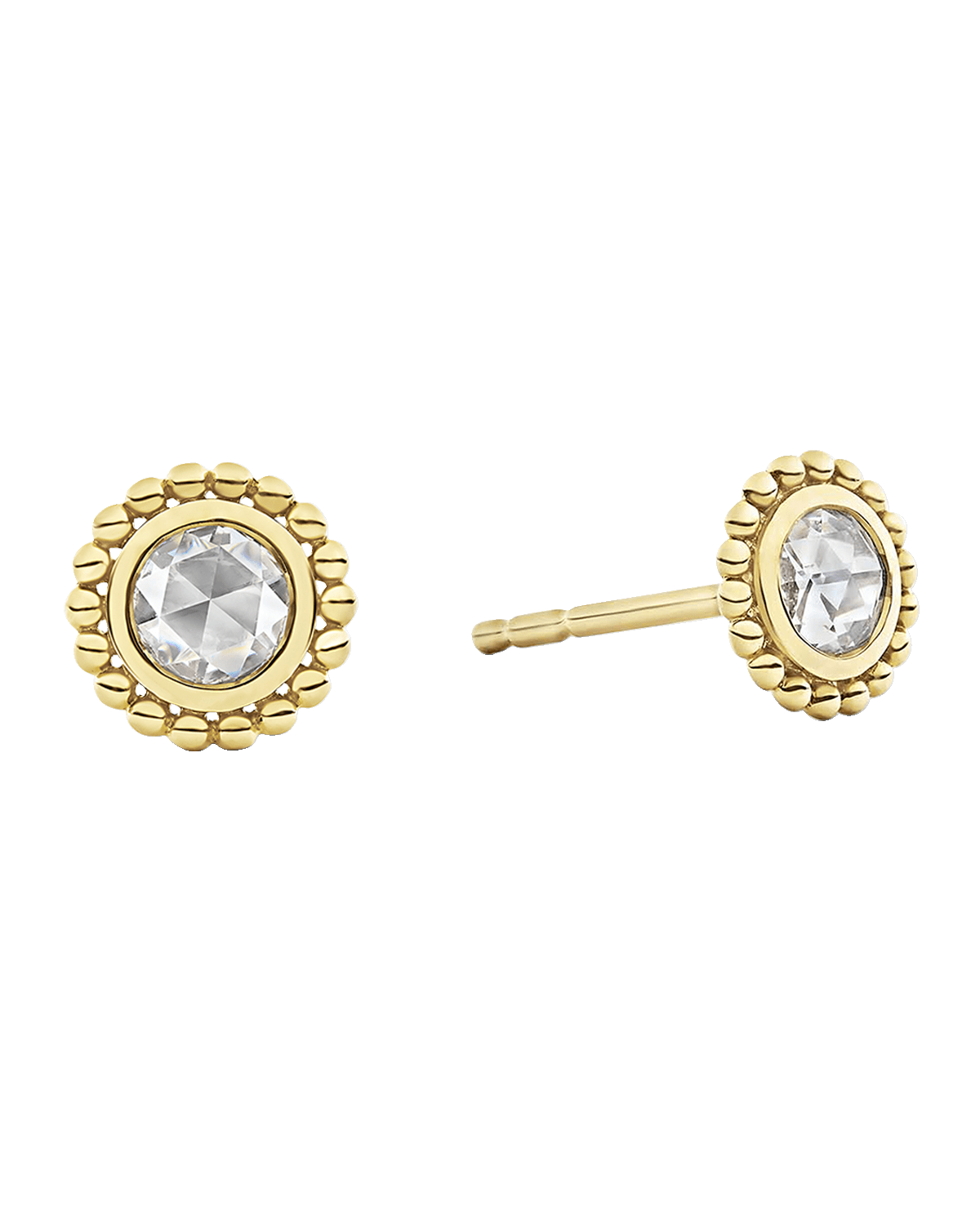 LAGOS 18k Covet Diamond 4mm Rose-Cut Stud Earrings