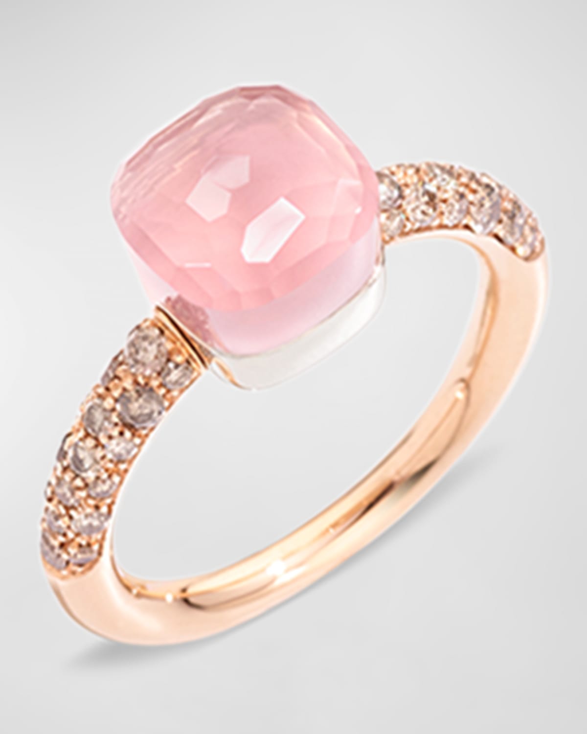 Pomellato Nudo Pink Doublet Petite Ring, Size 54