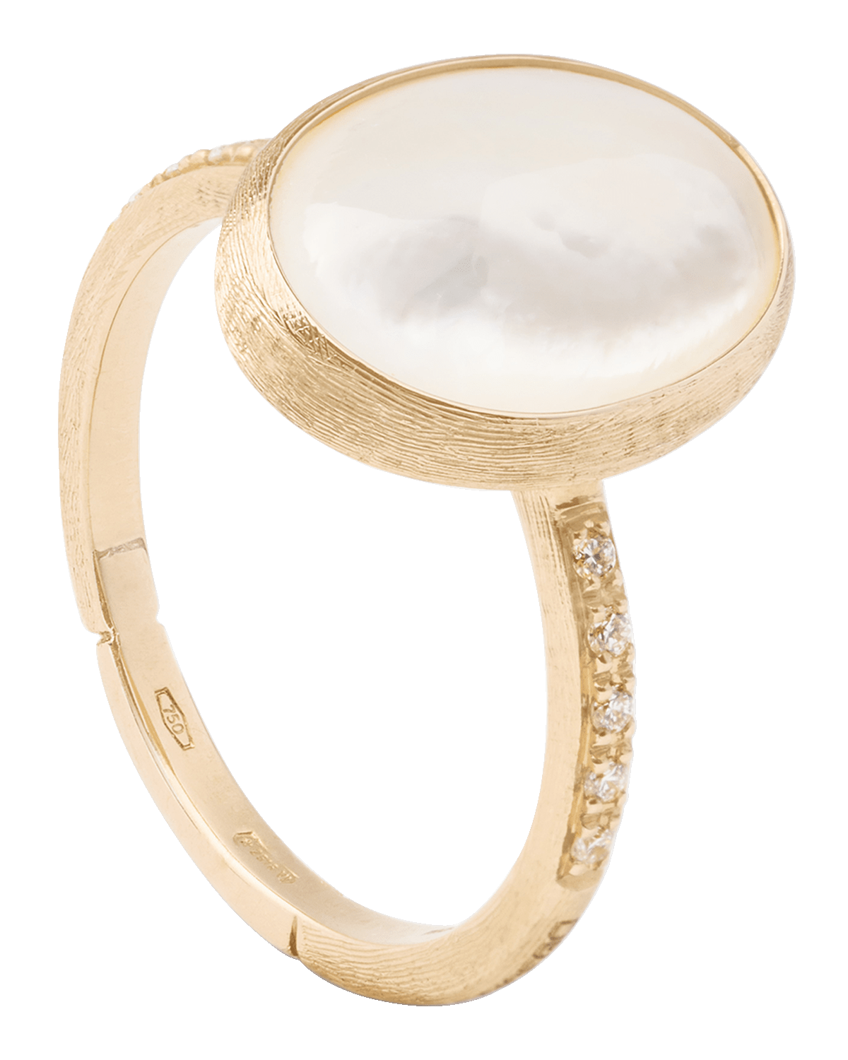 Marco Bicego 18K Siviglia Mother-of-Pearl Ring with White Diamonds, Size 7