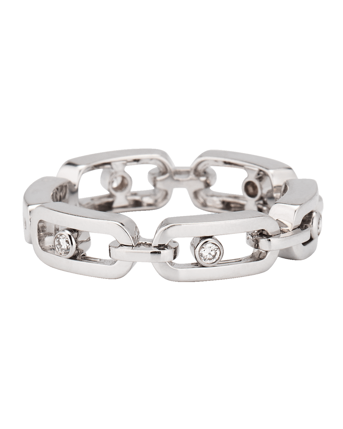 Messika Move Uno 18K White Gold Link Ring