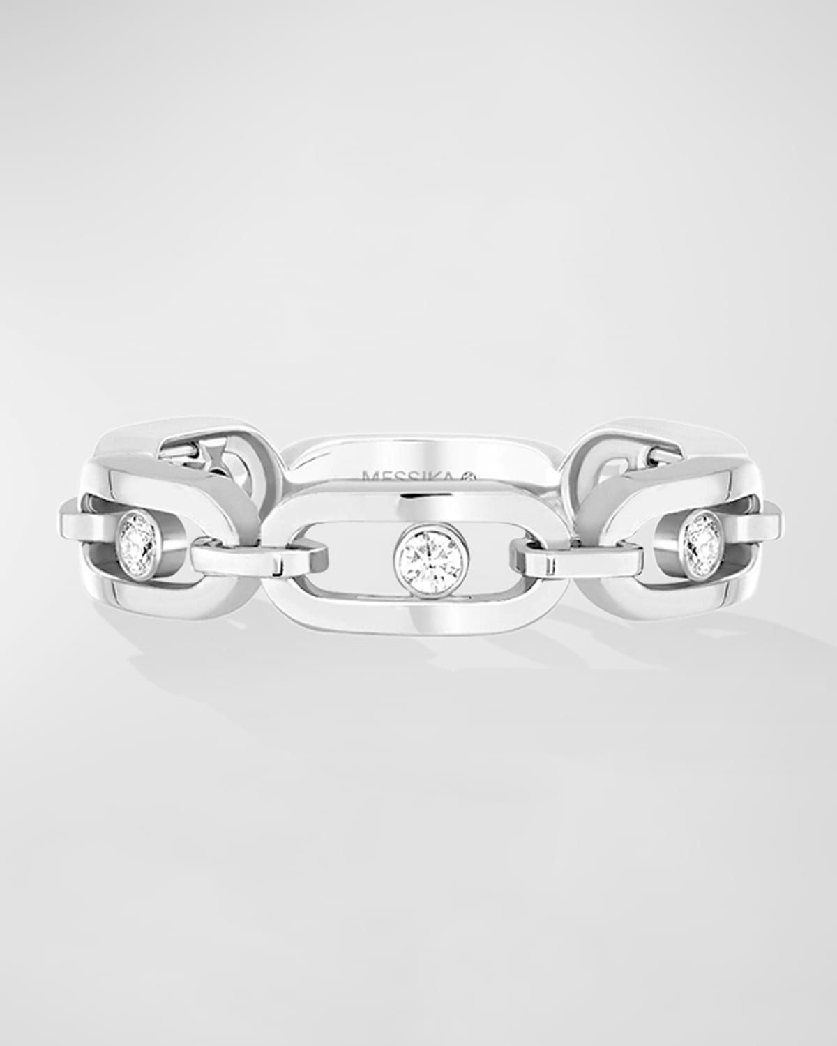 Messika Move Uno 18K White Gold Link Ring