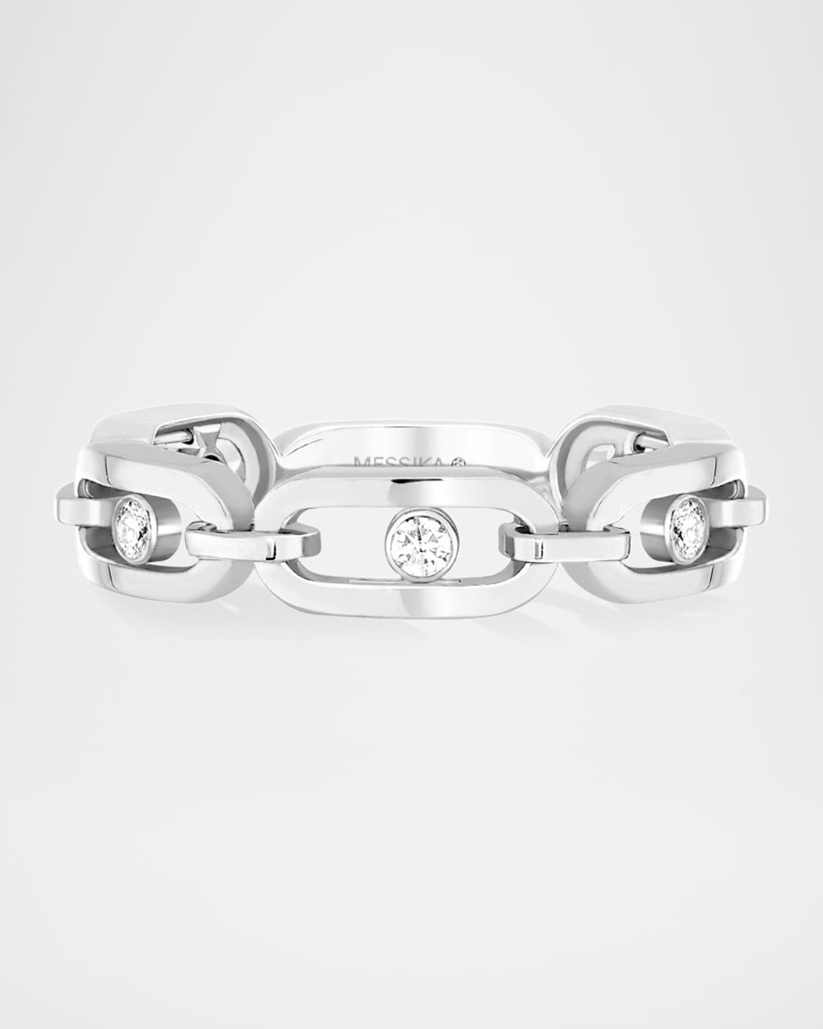 Messika Move Link Diamond Ring in 18K White Gold