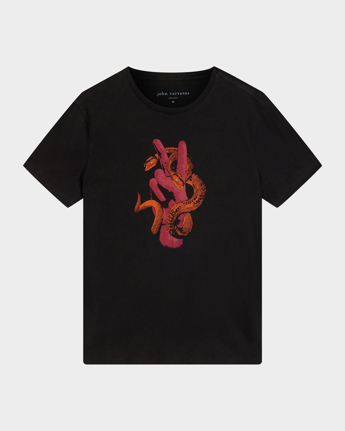 John Varvatos Men's Peace Snake Graphic T-Shirt