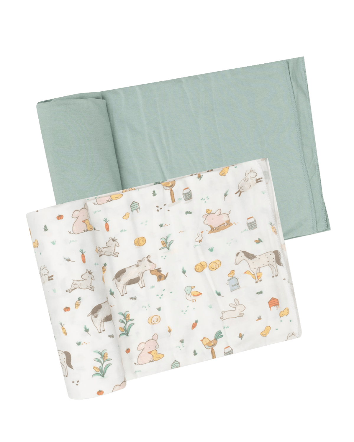 Angel Dear Boy's Farm Animal 2-Piece Blanket Set