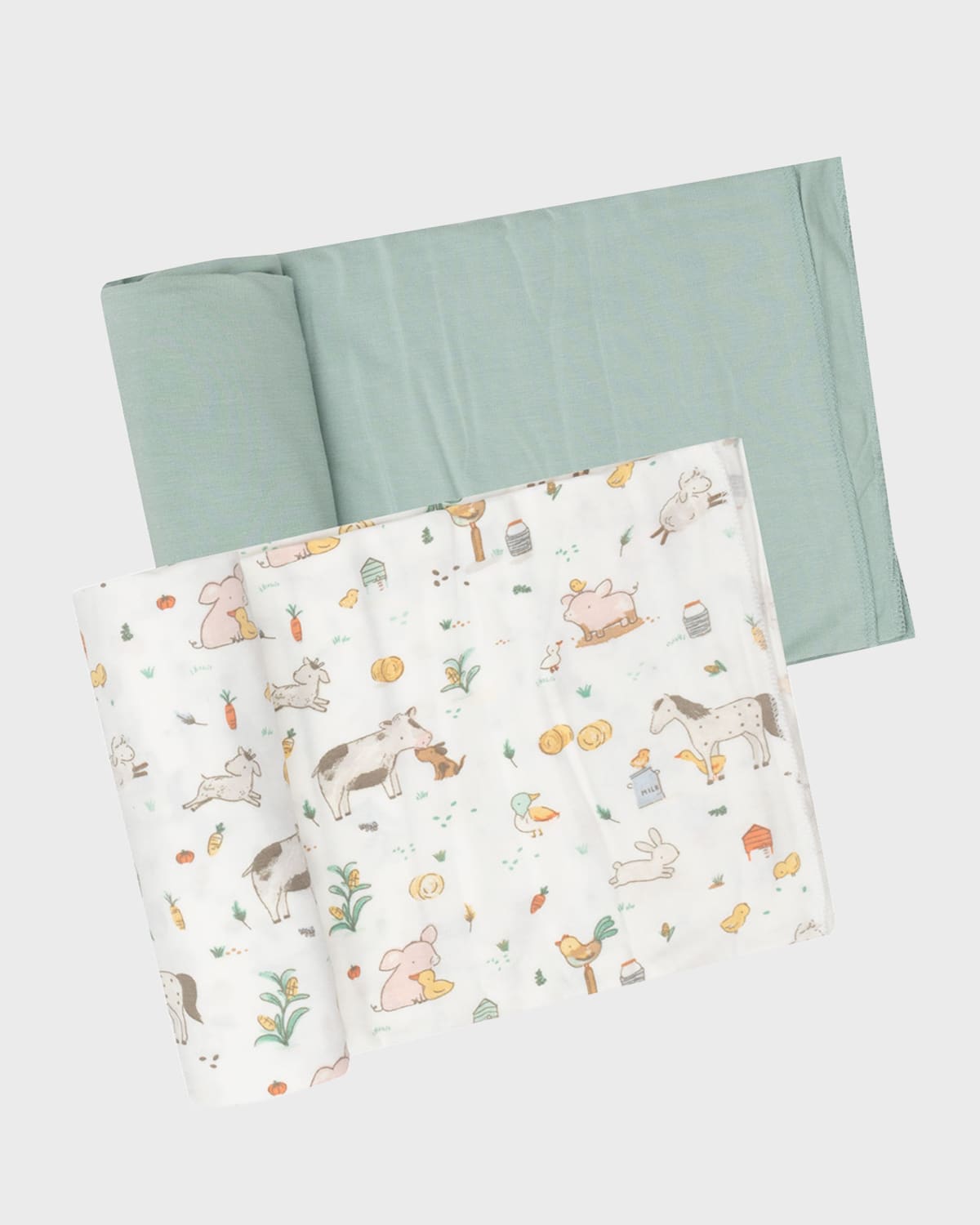 Angel Dear Boy's Farm Animal 2-Piece Blanket Set