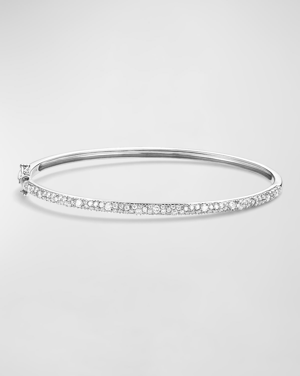 LANA 14k White Gold Cluster Diamond Bangle