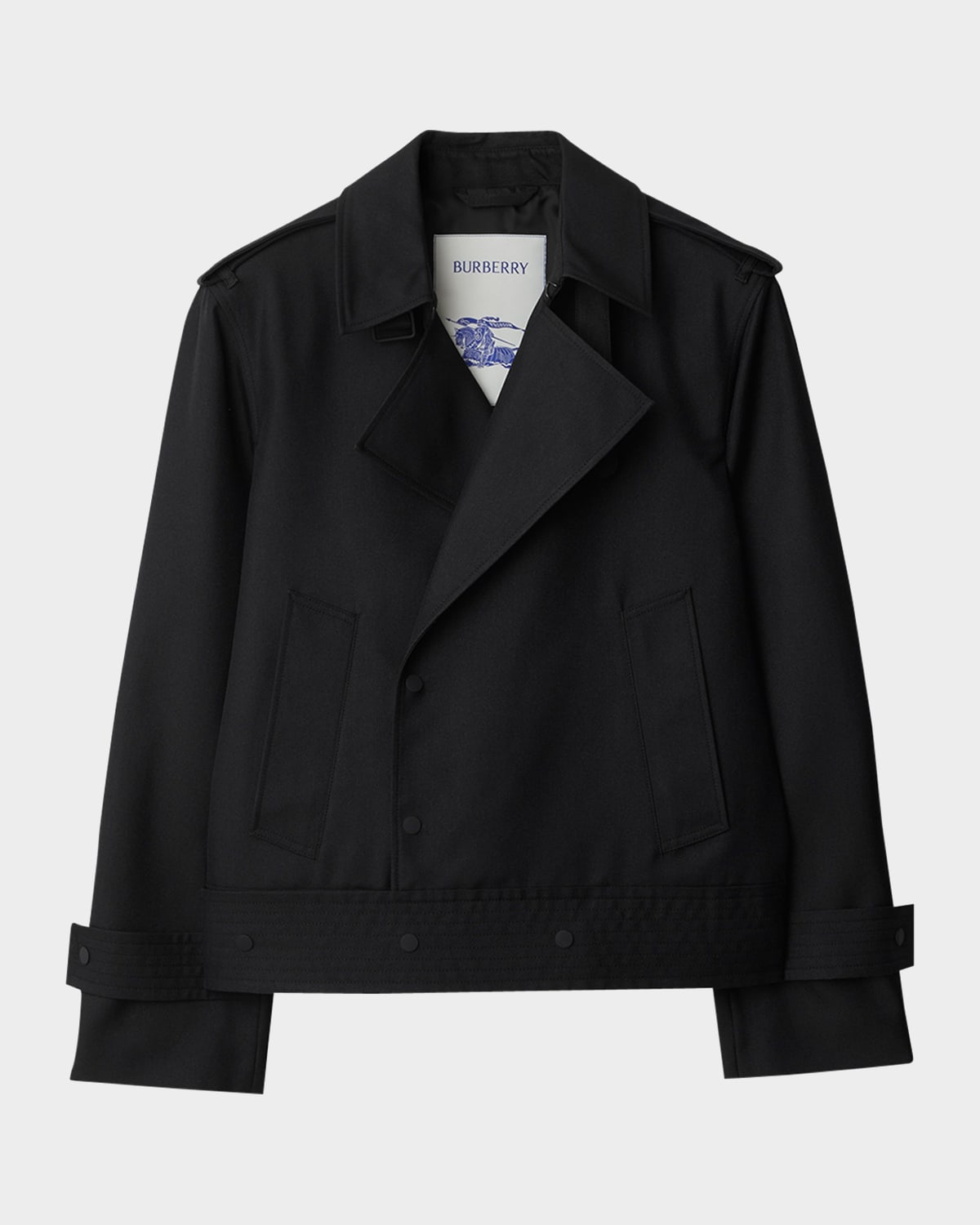 Burberry Men's Silk Blend Trench Jacket