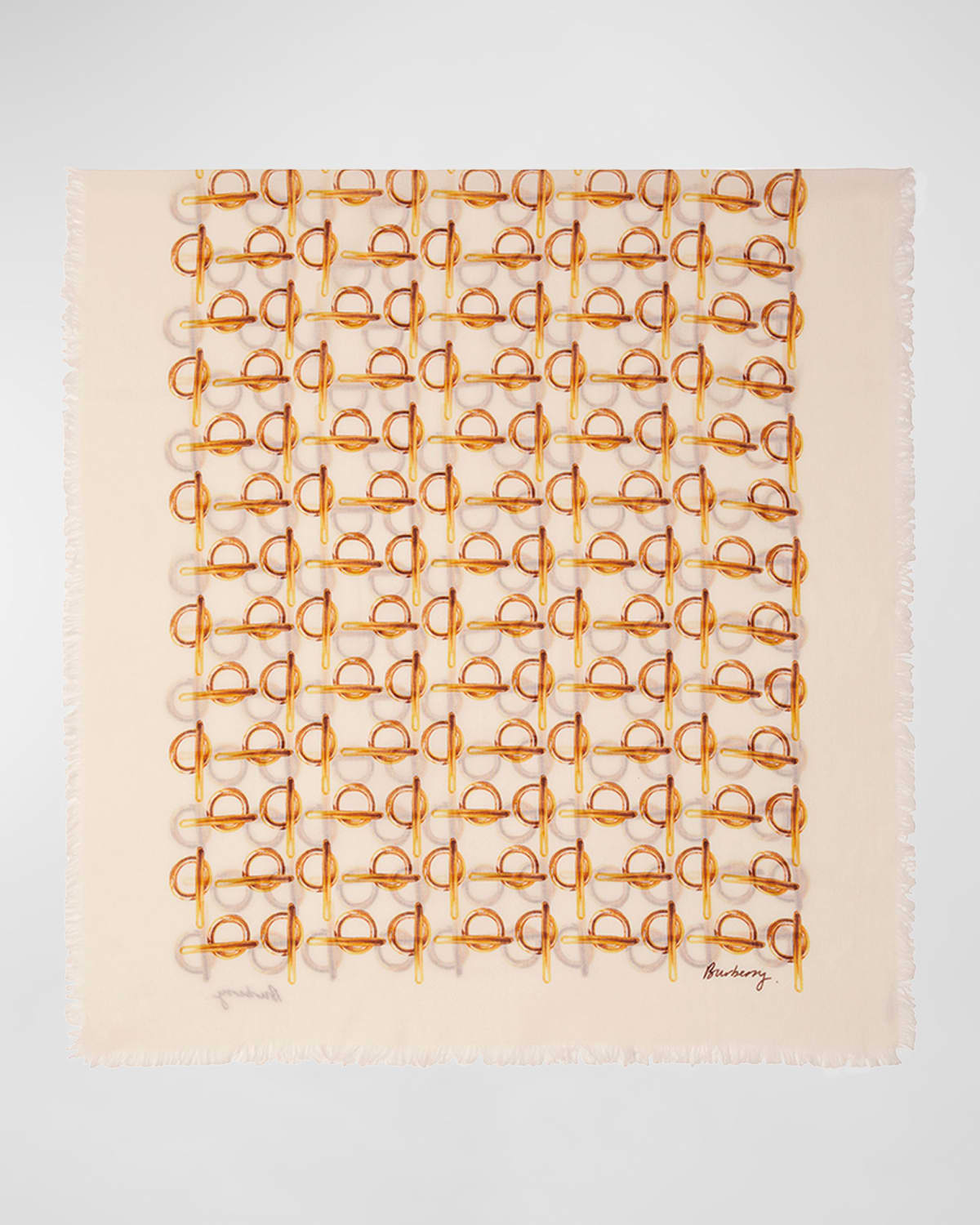 Burberry B-Buckle Lightweight Wool Scarf