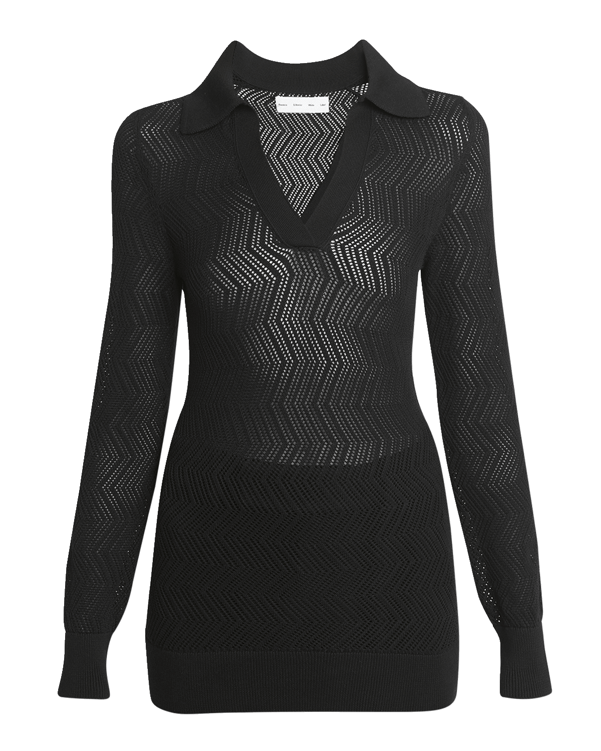 Proenza Schouler White Label Nicola Zig-Zag Pointelle Sweater