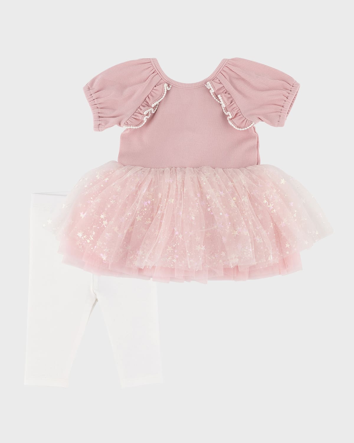 Miniclasix Girl's Tutu Top and Leggings Set, Size 3M-24M