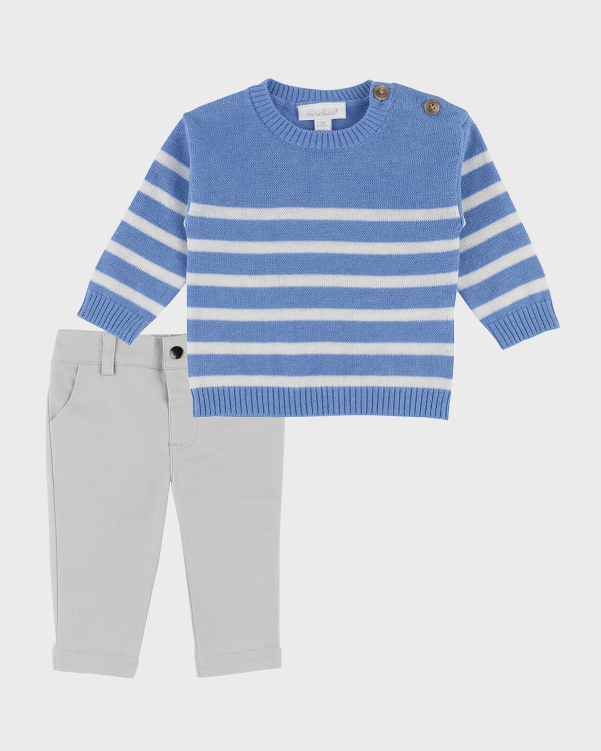 Miniclasix Boy's Sweater and Pants Set, Size 3M-24M