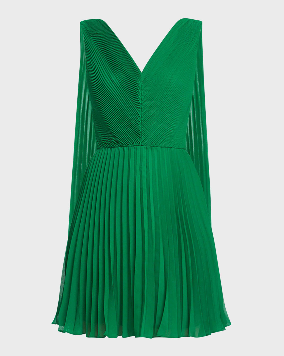 Zac Posen Pleated Cape Mini Dress