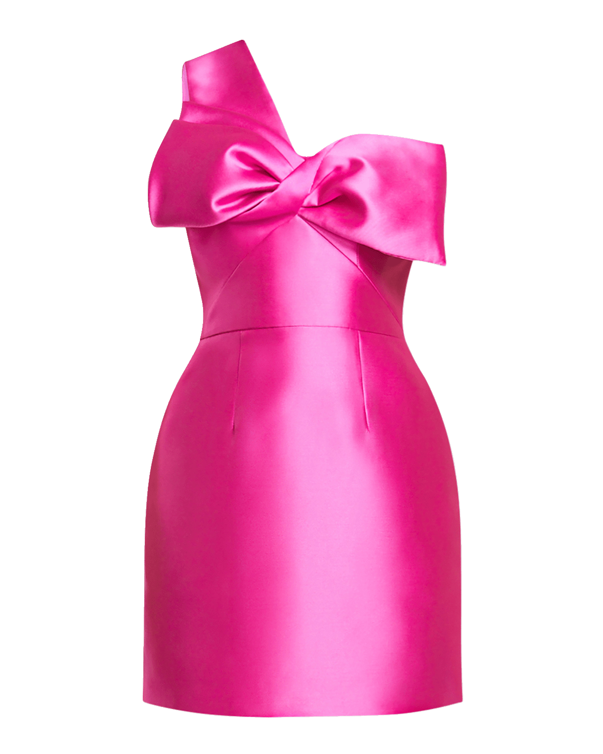 Zac Posen One-Shoulder Bow Mini Dress