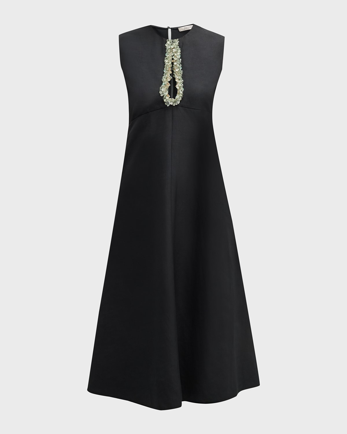 DOROTHEE SCHUMACHER Summer Cruise Beaded Cutout High-Low Midi Dress