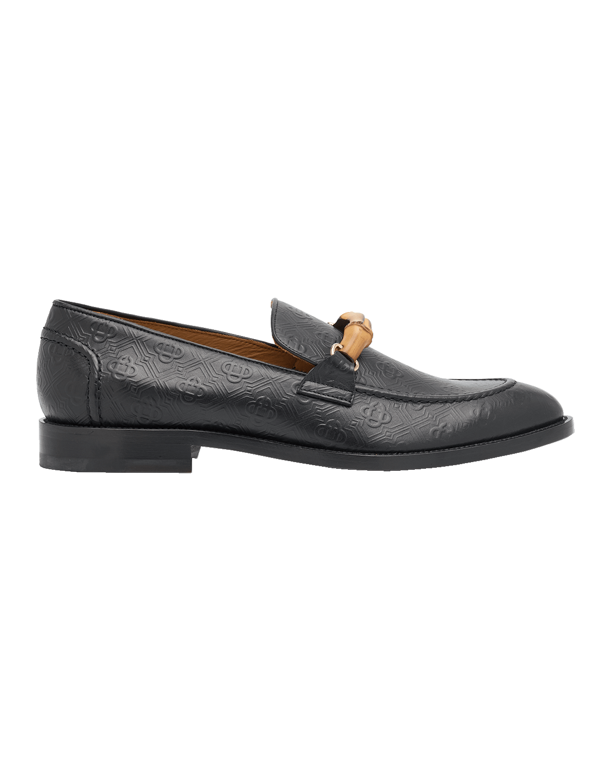 CASABLANCA Men's Embossed Leather Bamboo Loafers