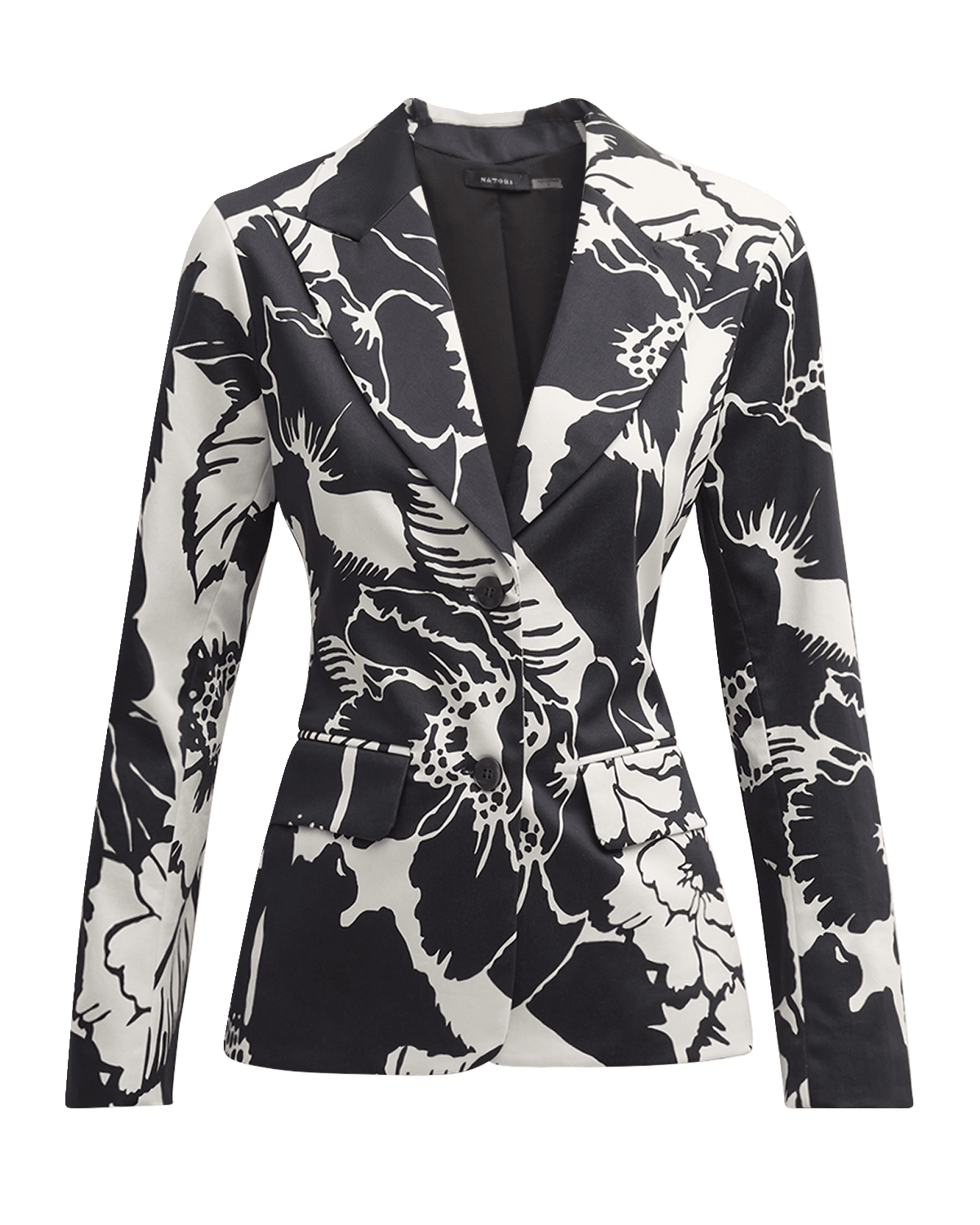 Natori Cote d'Azur Floral-Print Chino Blazer