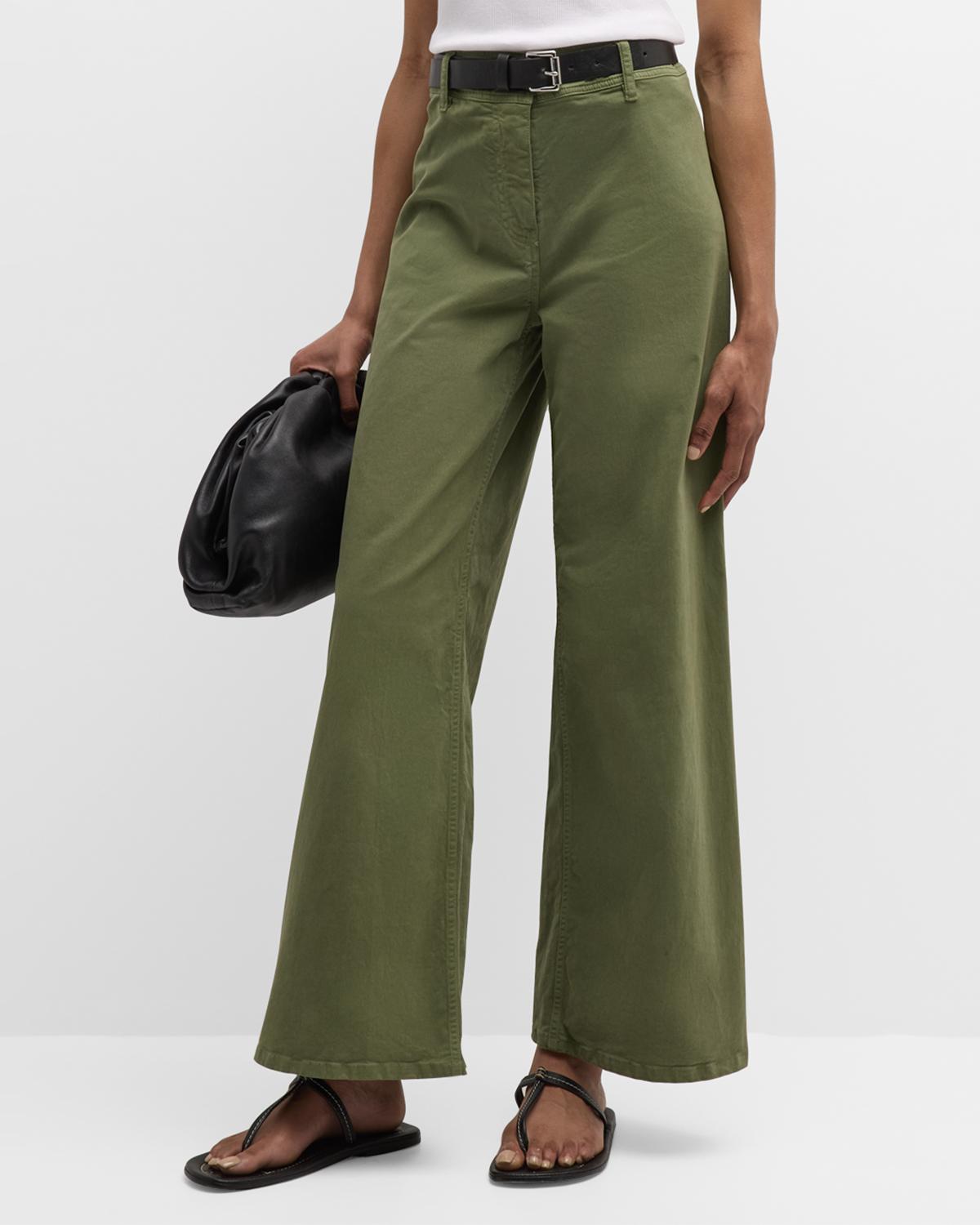 Nili Lotan Megan Brushed Stretch Wide Leg Pants