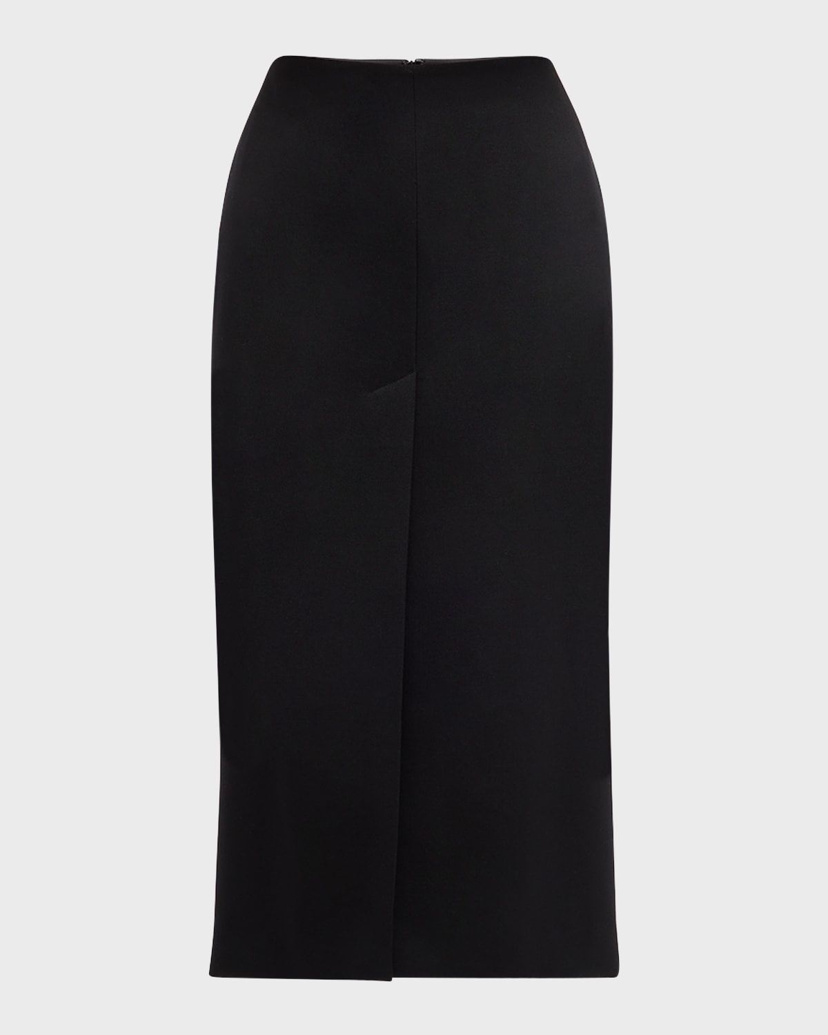 Nili Lotan Mariha Slit-Front Wool Gabardine Midi Skirt