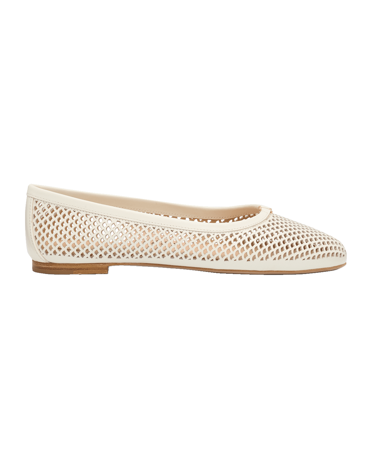 Chloe Marcie Leather Net Ballerina Flats