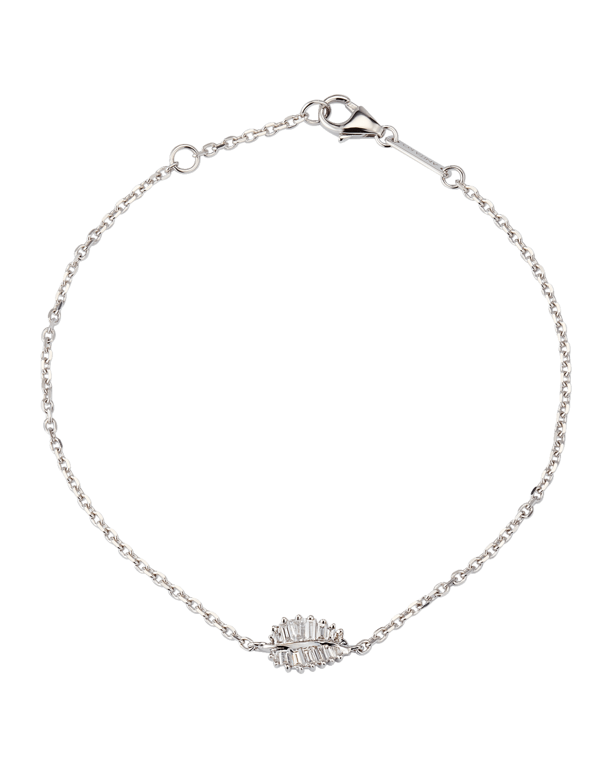Anita Ko 18k White Gold Small Palm Leaf Bracelet
