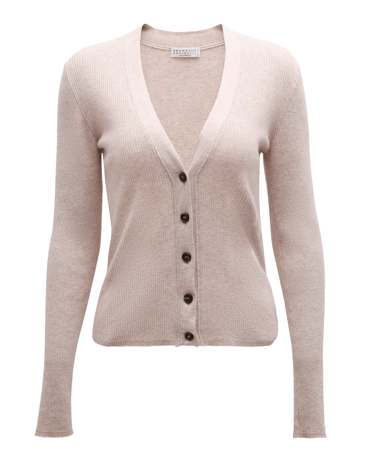 Brunello Cucinelli Cashmere Lurex Button-Front Cardigan