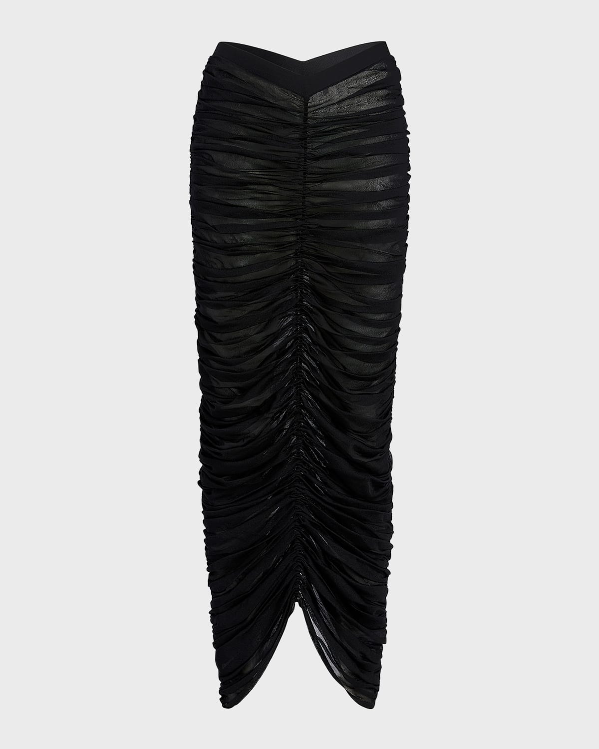 Khaite Laure Ruched Pencil Skirt