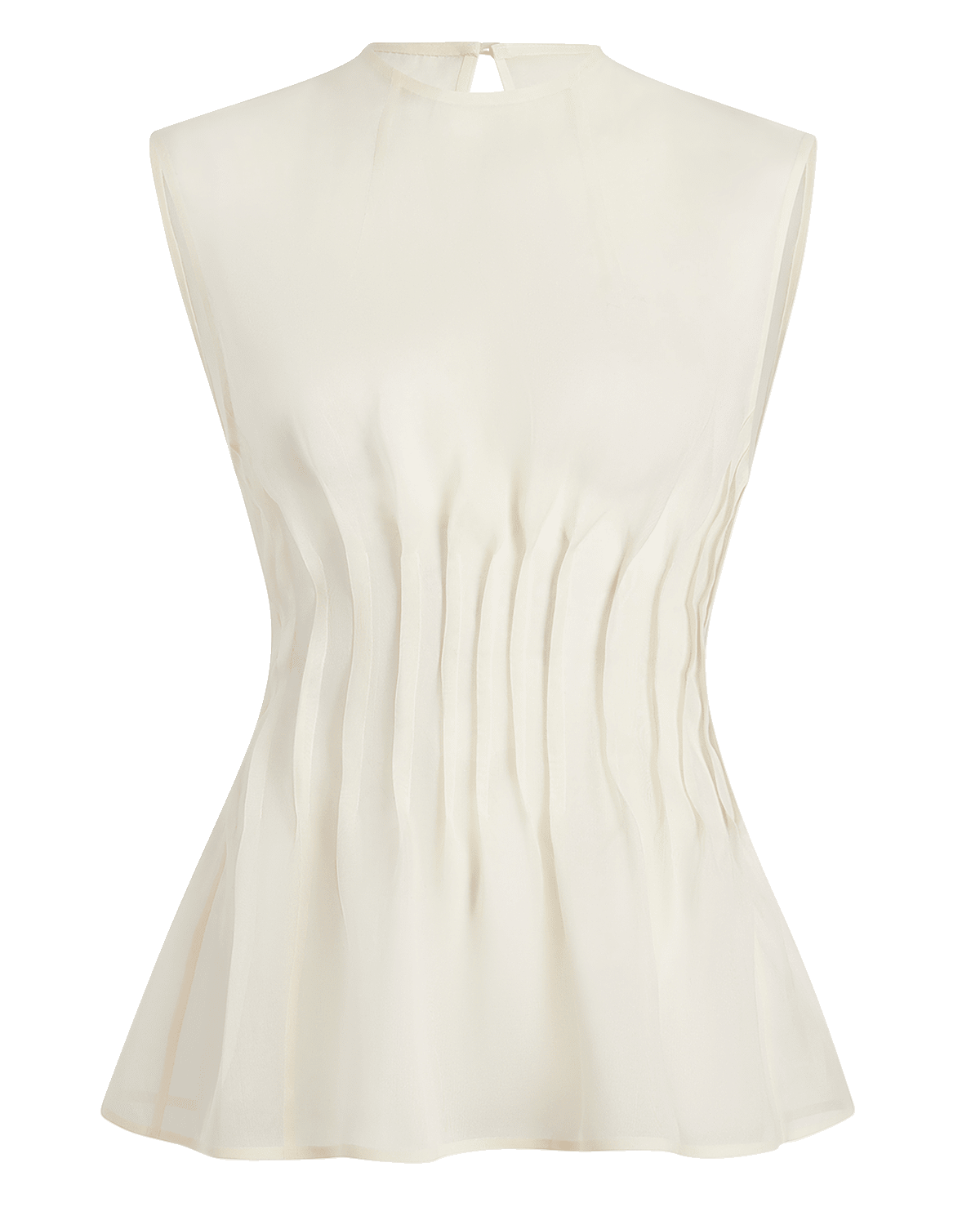 Khaite Westin Pleated Silk Top