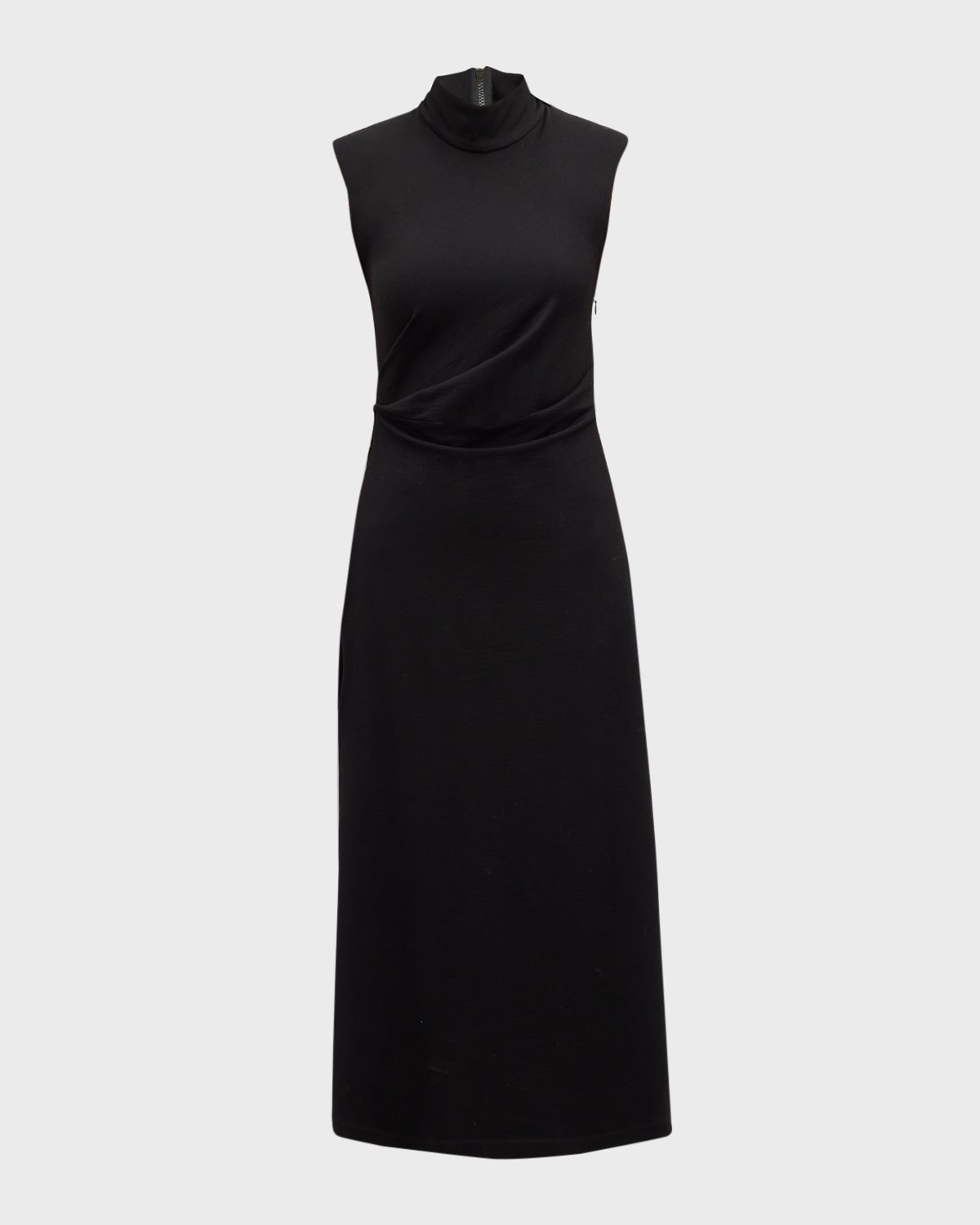 Brunello Cucinelli Couture Jersey Draped Midi Dress