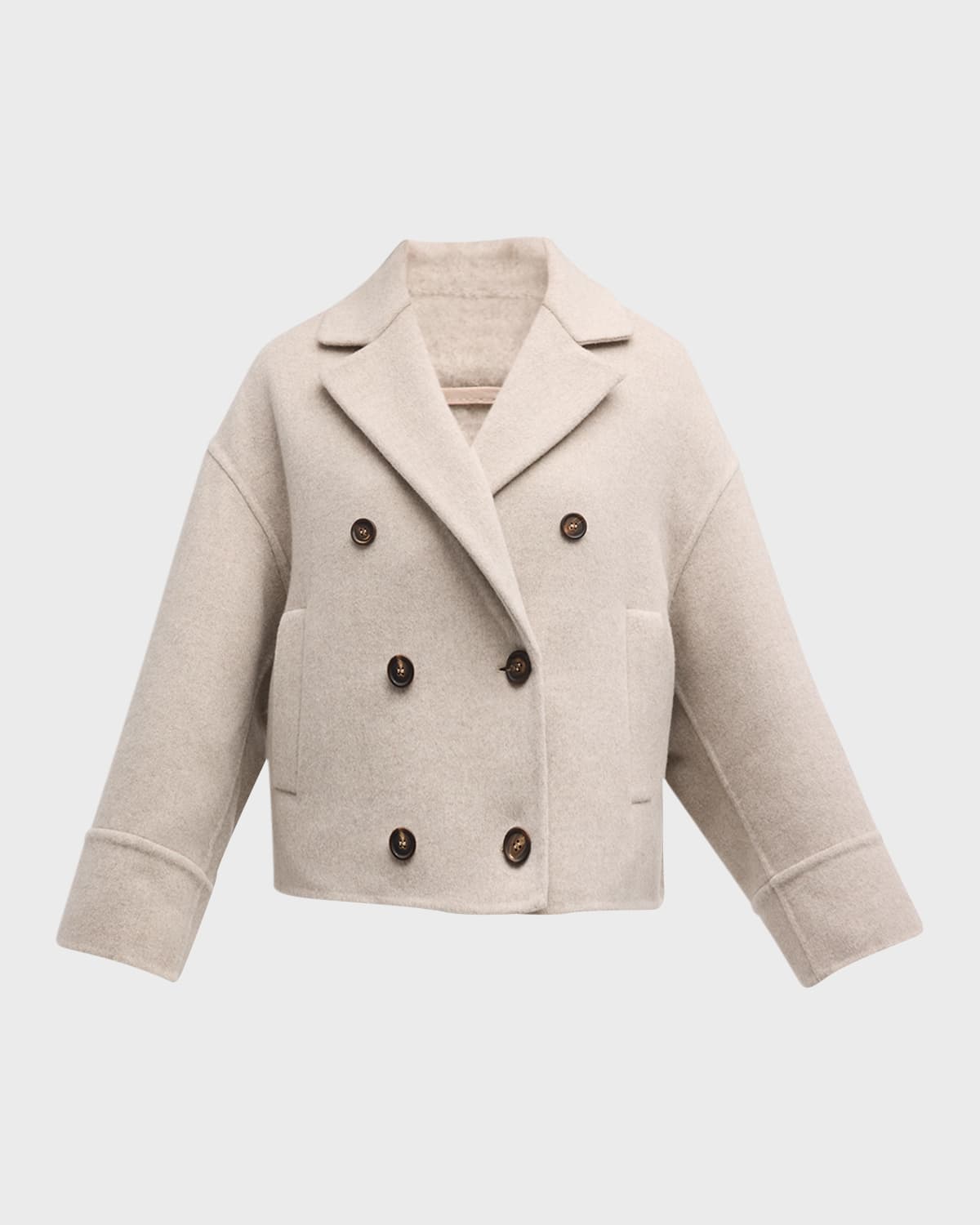 Brunello Cucinelli Couture Wool Short Peacoat