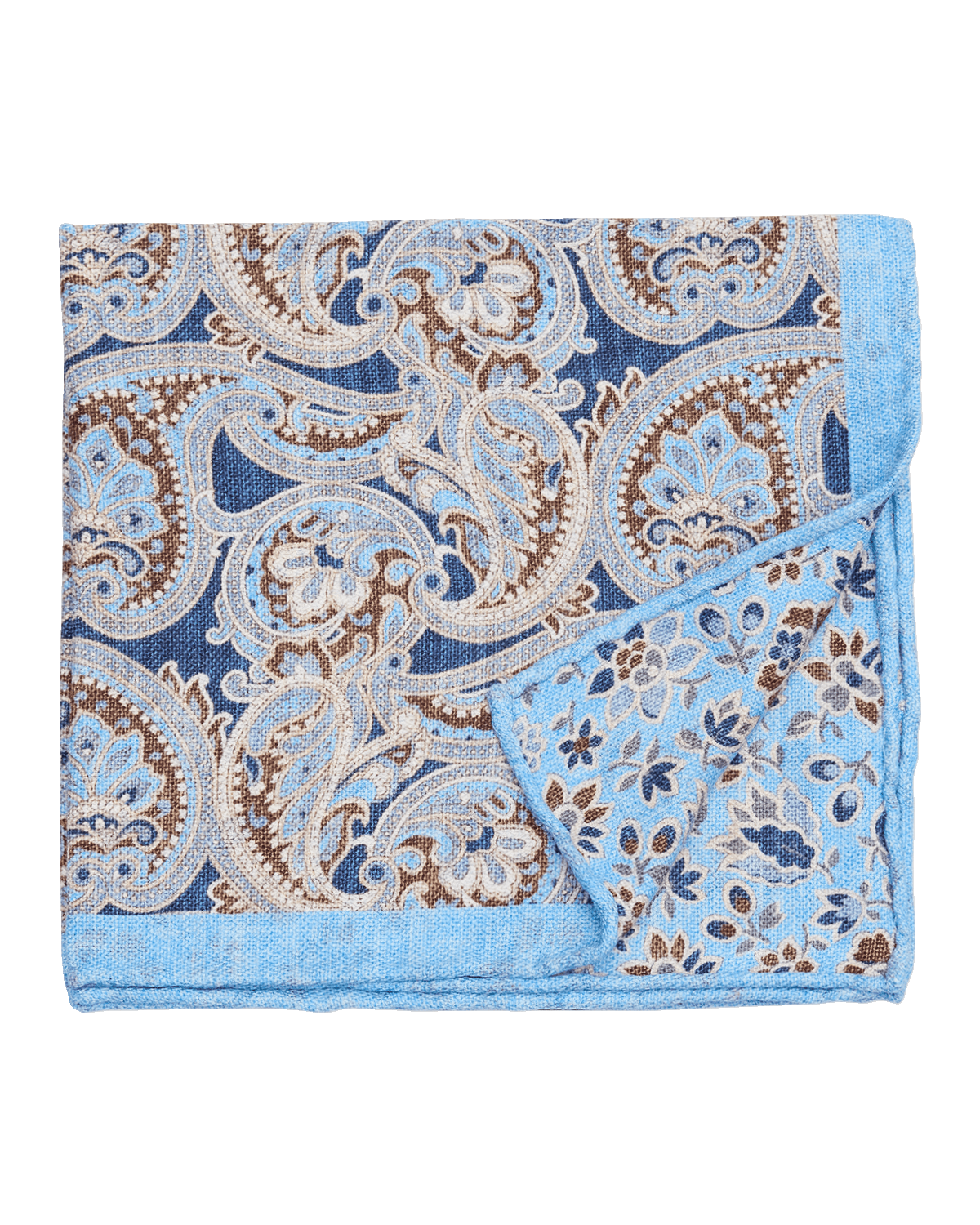 Edward Armah Men's Paisley-Floral Silk Pocket Square