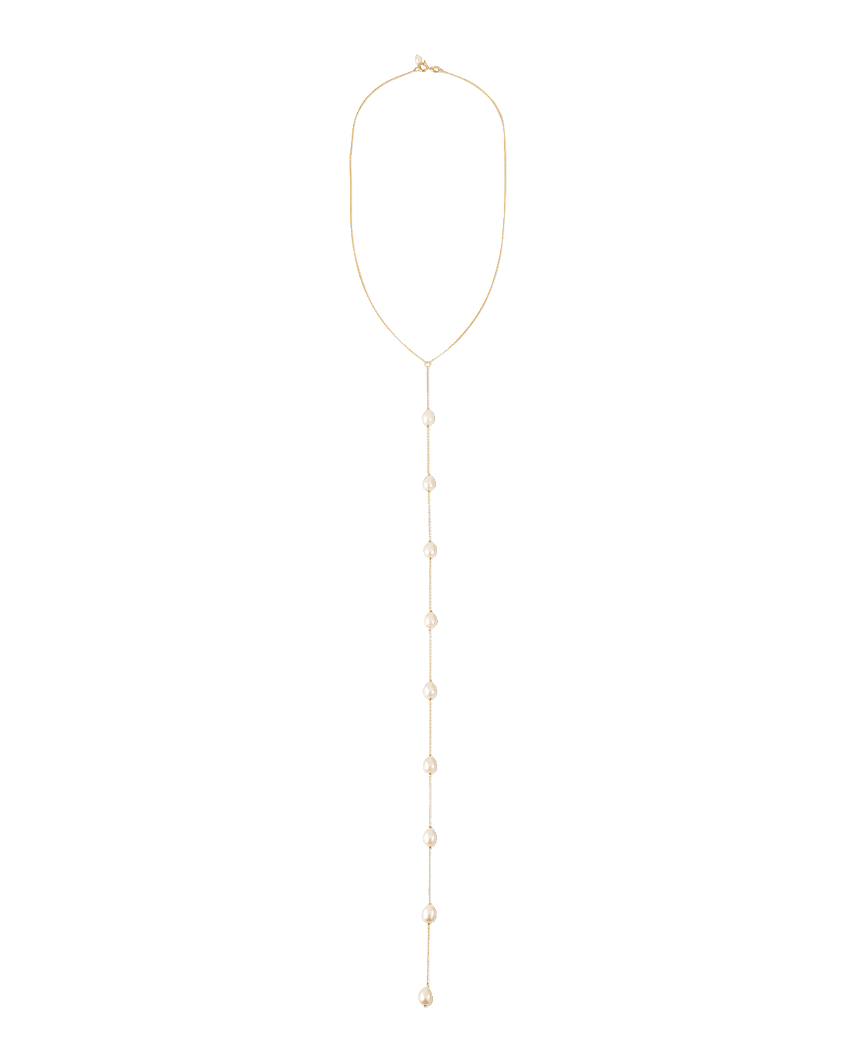 POPPY FINCH Long Pearl Lariat Necklace