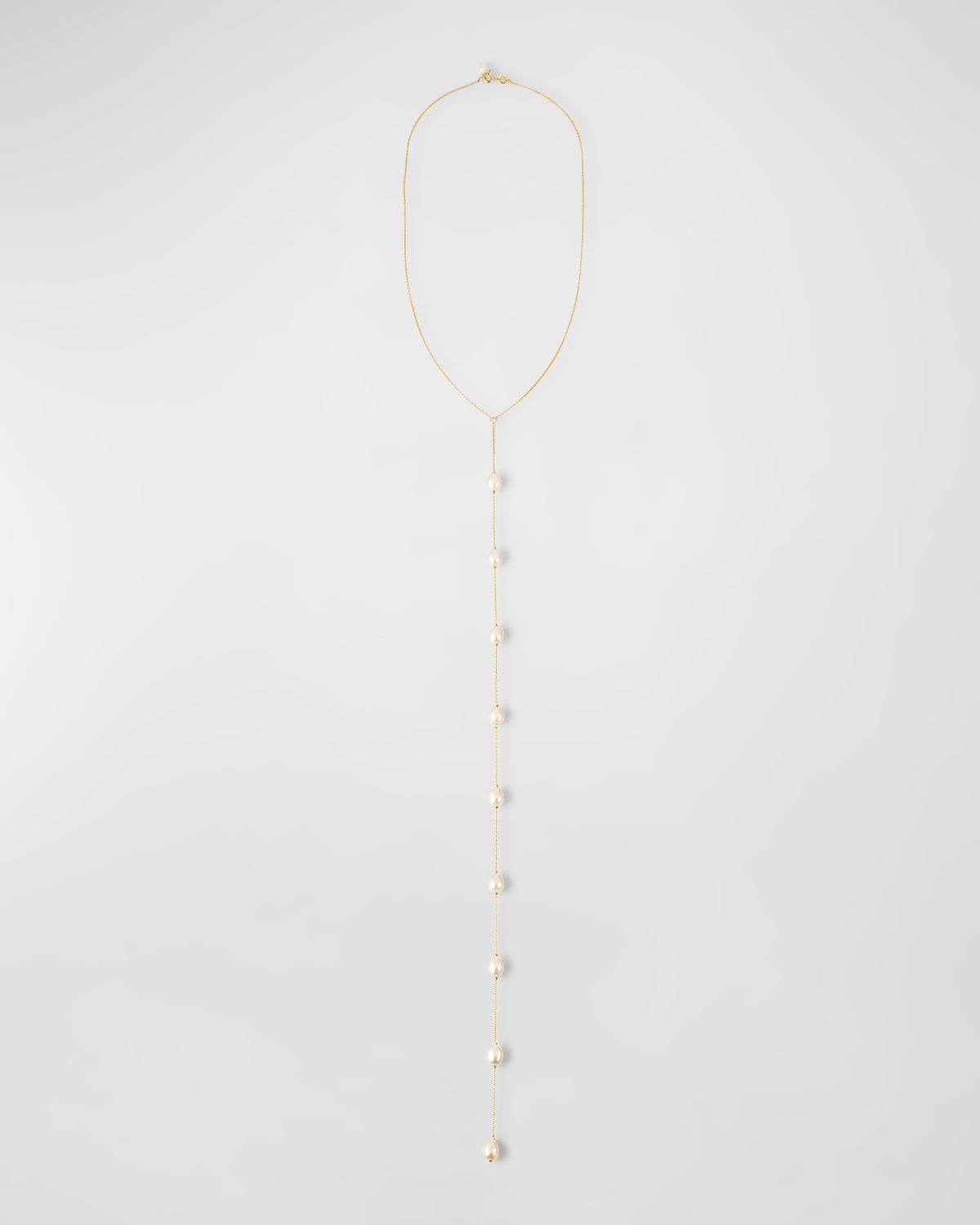 POPPY FINCH Long Pearl Lariat Necklace