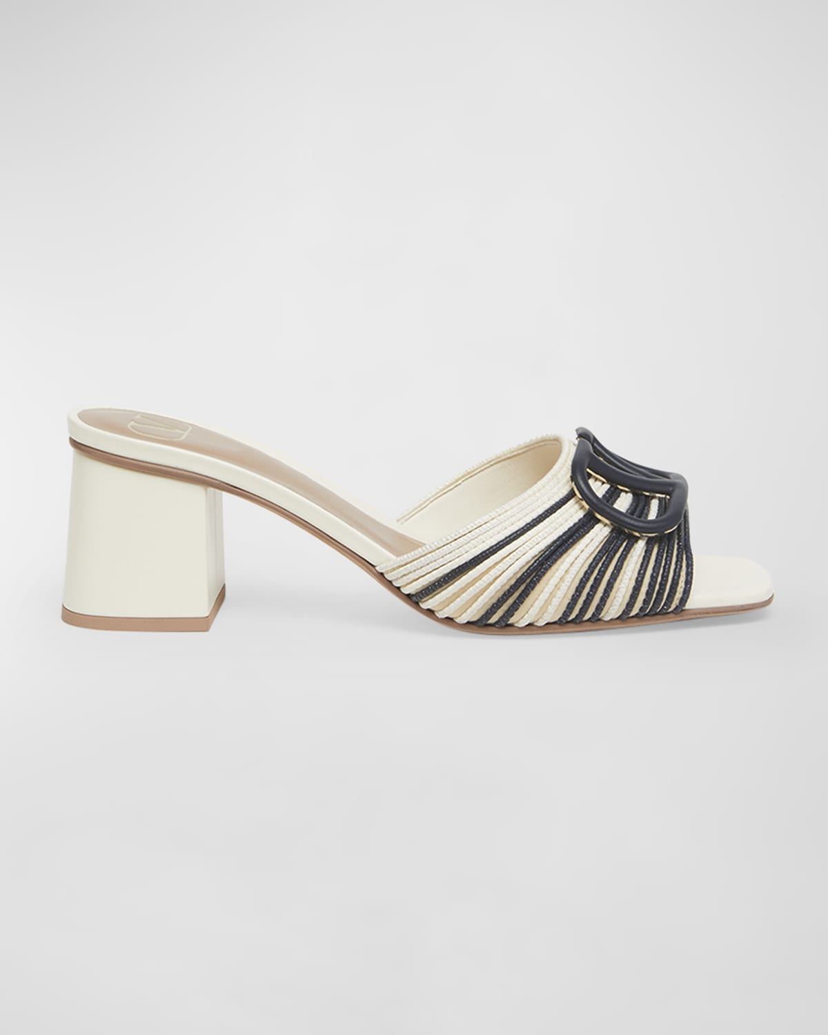 Valentino Garavani VLogo Bicolor Multi-Strap Slide Sandals