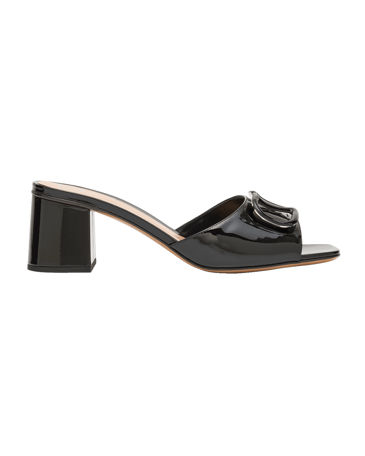 Valentino Garavani VLogo Leather Tonal Mule Sandals
