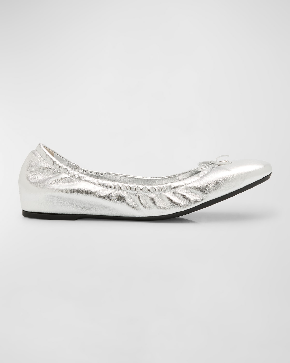 Valentino Garavani VLogo Medallion Bow Ballerina Flats