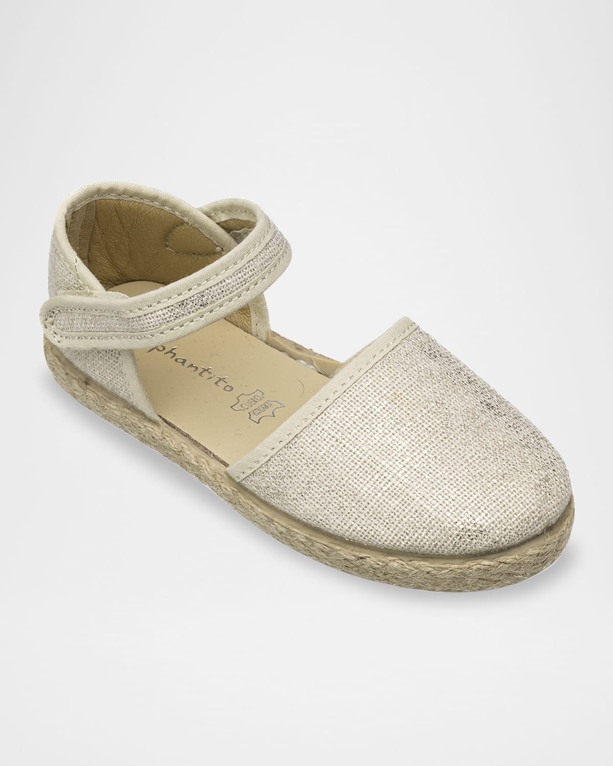 Elephantito Girl 's Linen Classic Espadrille Sandals, Baby/Toddler/Kid