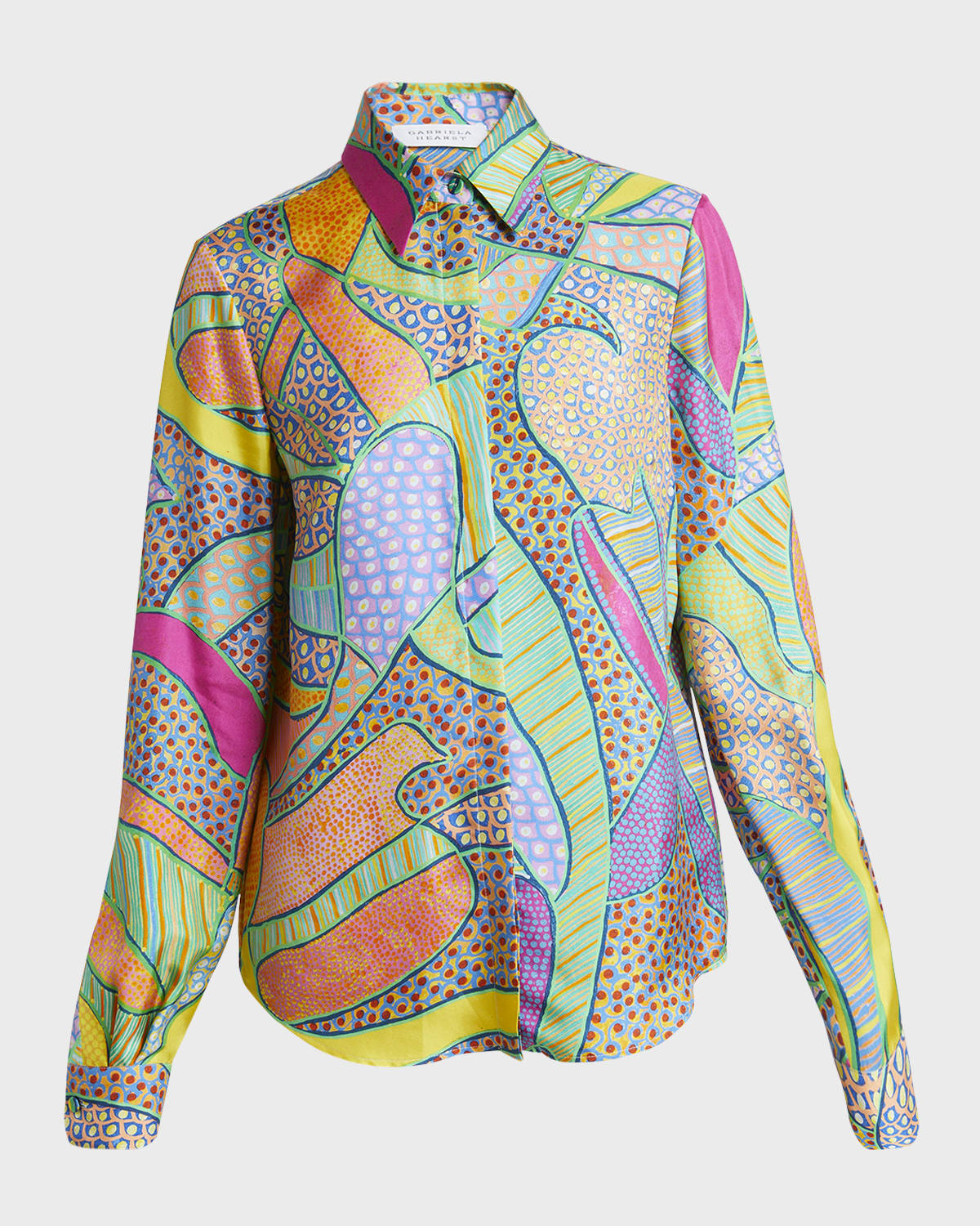 Gabriela Hearst Henri Patterned Button-Front Shirt