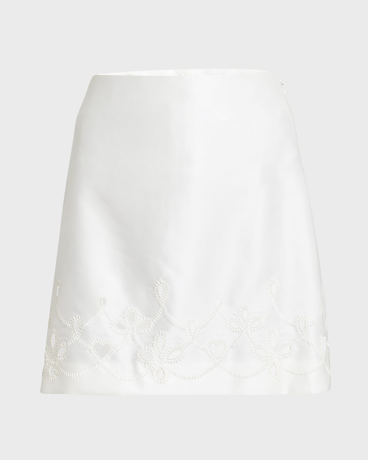 Chloe Eyelet Gabardine Mini Skirt
