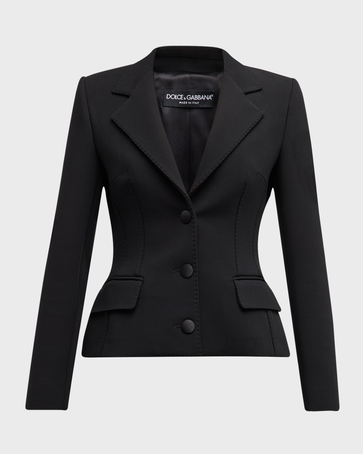 Dolce&Gabbana Topstitch Structured Single-Breasted Jacket