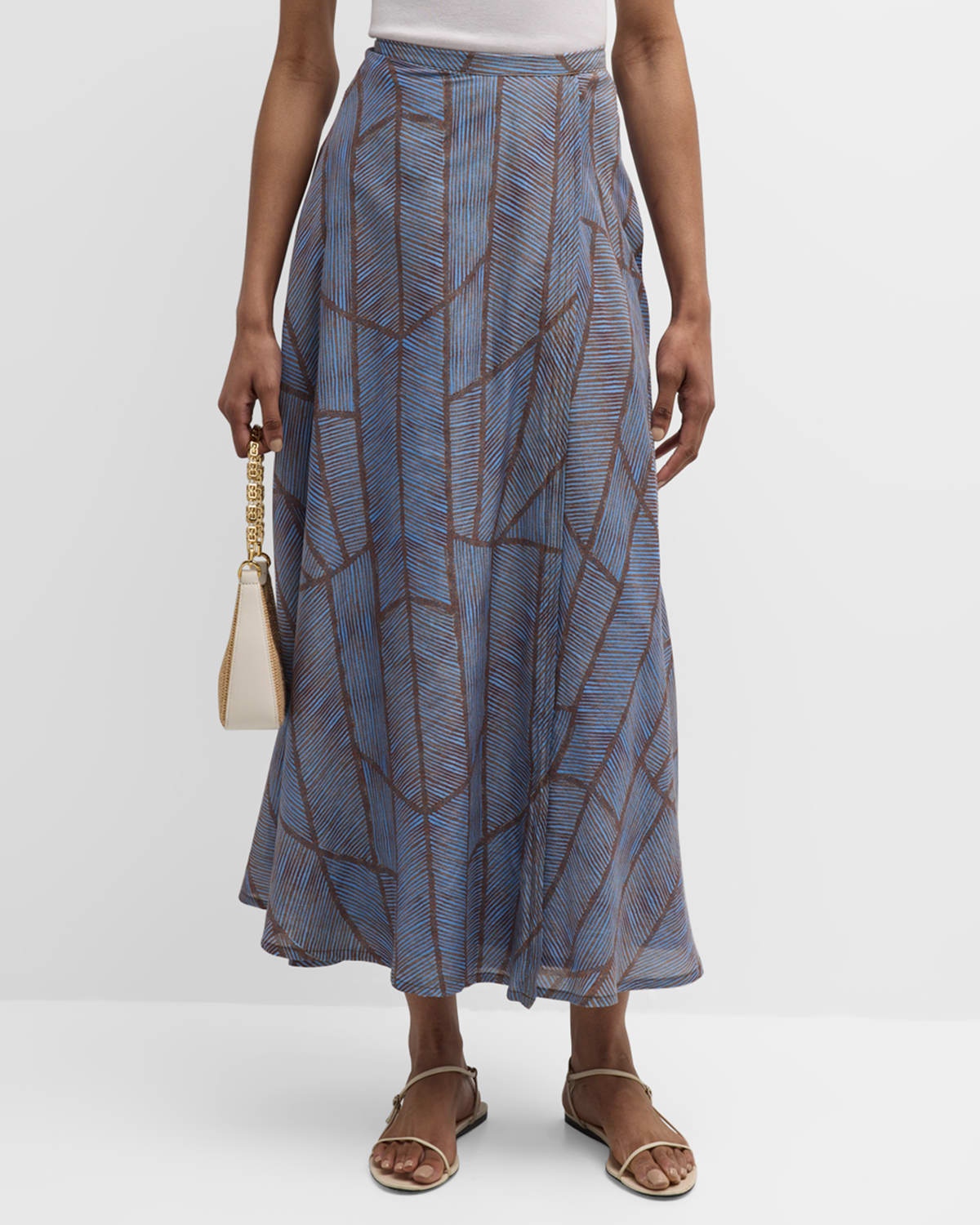 Xirena Gable Striped A-Line Maxi Skirt
